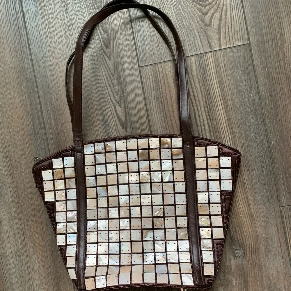 Mother of pearl sea shell handbag